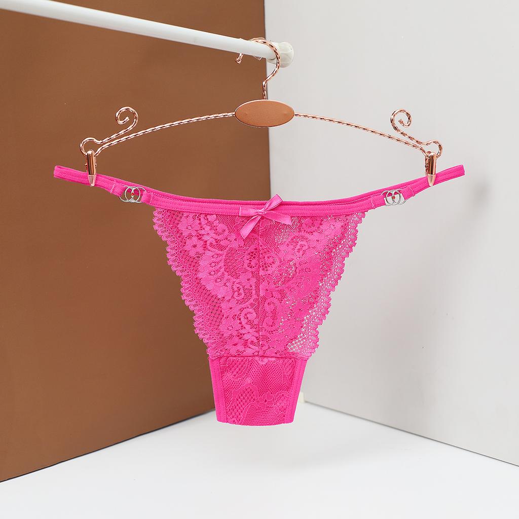 Женские трусики-стринги, сексуальные кружевные трусы с цветами и низкой талией, модные прозрачные трусы197