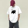High Quality 200G 100% Cotton Men's Tee Shirt Summer Funny Cartoon Print T Shirt Men Clothes Harajuku Oversized T-shirt Y2k Tops Young Boy Streetwear