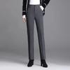 Women's High-Waisted Slim-Fit Straight-Leg Pants Thickened Suit Pants Woolen Tapered Pants