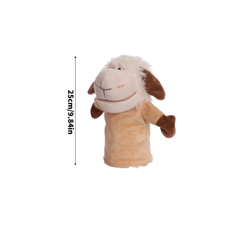 Набор пальчиковых кукол-животных для интерактивного рассказывания историй с волком, кроликом, обезьяной и крокодилом