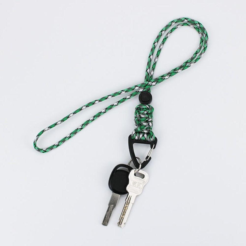 Key Lanyard Drop Rope Backpack Key Ring Hand-Woven Starp Nylon Lanyard Woven Paracord Keychain