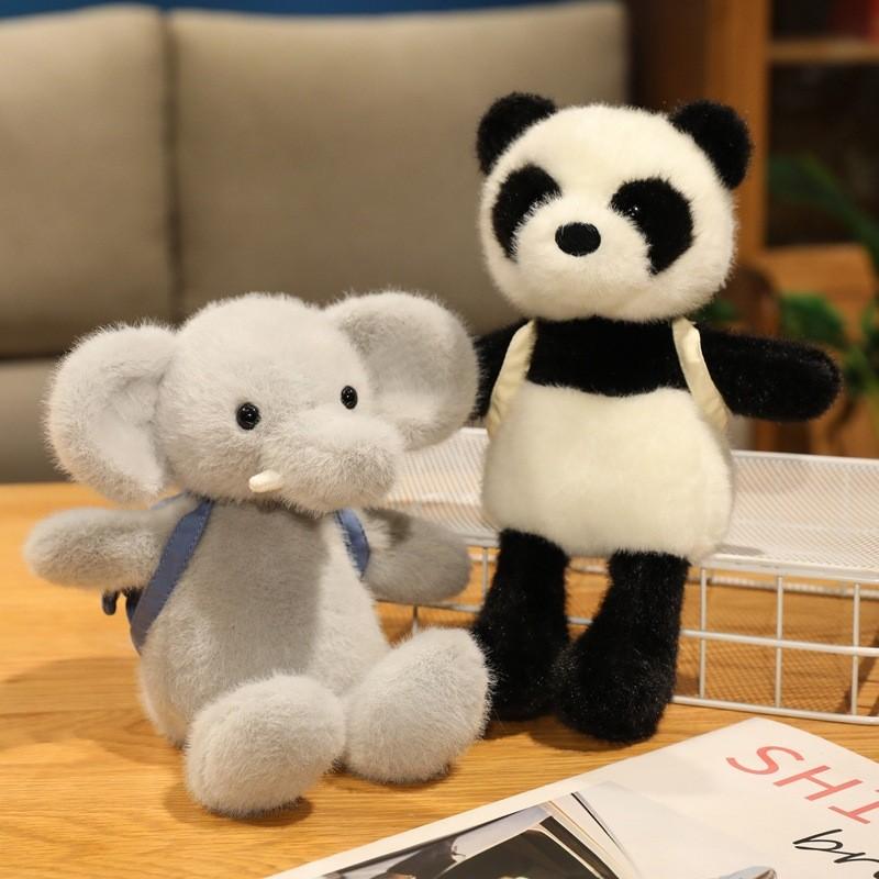 Soft Plush Elephant Backpack Toy For Kids With Pp Cotton Filling