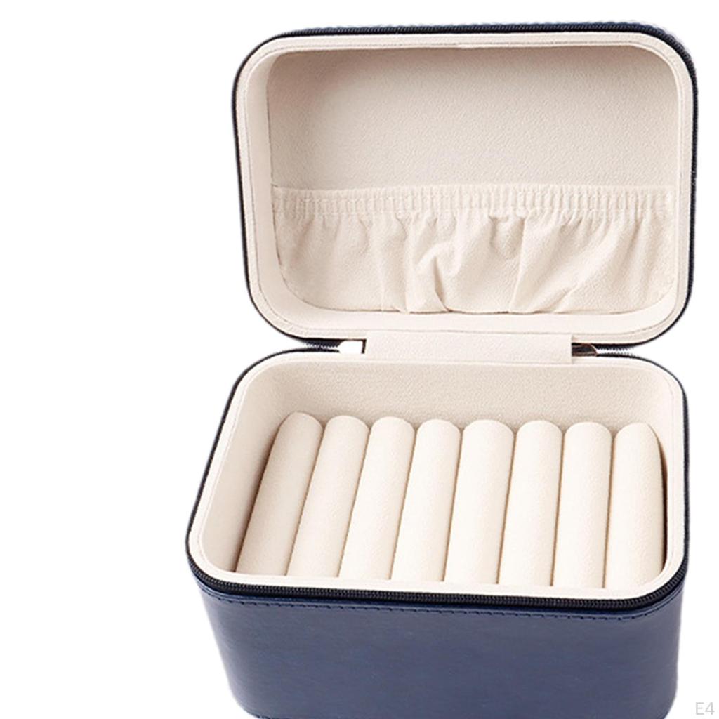 7 Compartment Bangle Storage Box Velvet Lining Jade Display Case for Engagement Craft Shows