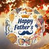3D Rotating Metal Wind Chime for Father's Day Outdoor Decor with Mandala Stars Balloons Mustache Design No Electricity Needed Garden Art Gift for Dad