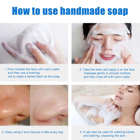 100g Handmade Soap Natural Smooth Gentle Square Sea Salt Soap for Bathroom