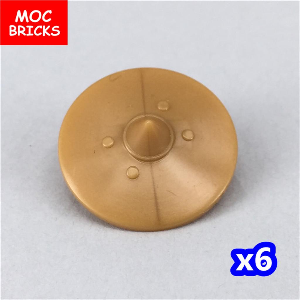 MOC Кубики Средневековые Рыцари Рим Оружие Золотой Меч Щит Копье Алебарда Шлем Фигурка Образовательный Строительный Блок Подарки