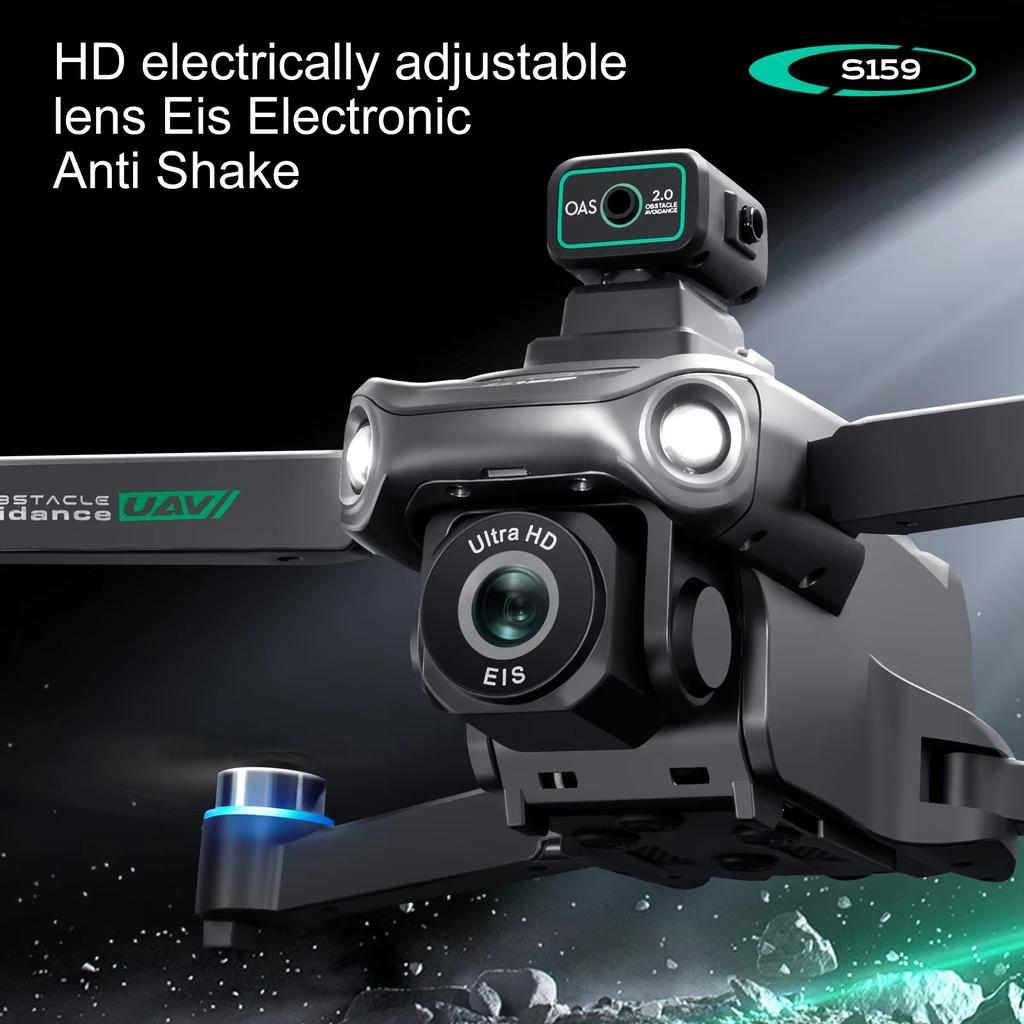 2025 S159 GPS RC Drone 5G 8K HD ESC Photography Двойная камера Professional WIFI FPV Backhaul Screen Obstacle Avoiding Butterfly Quadcopter Toy