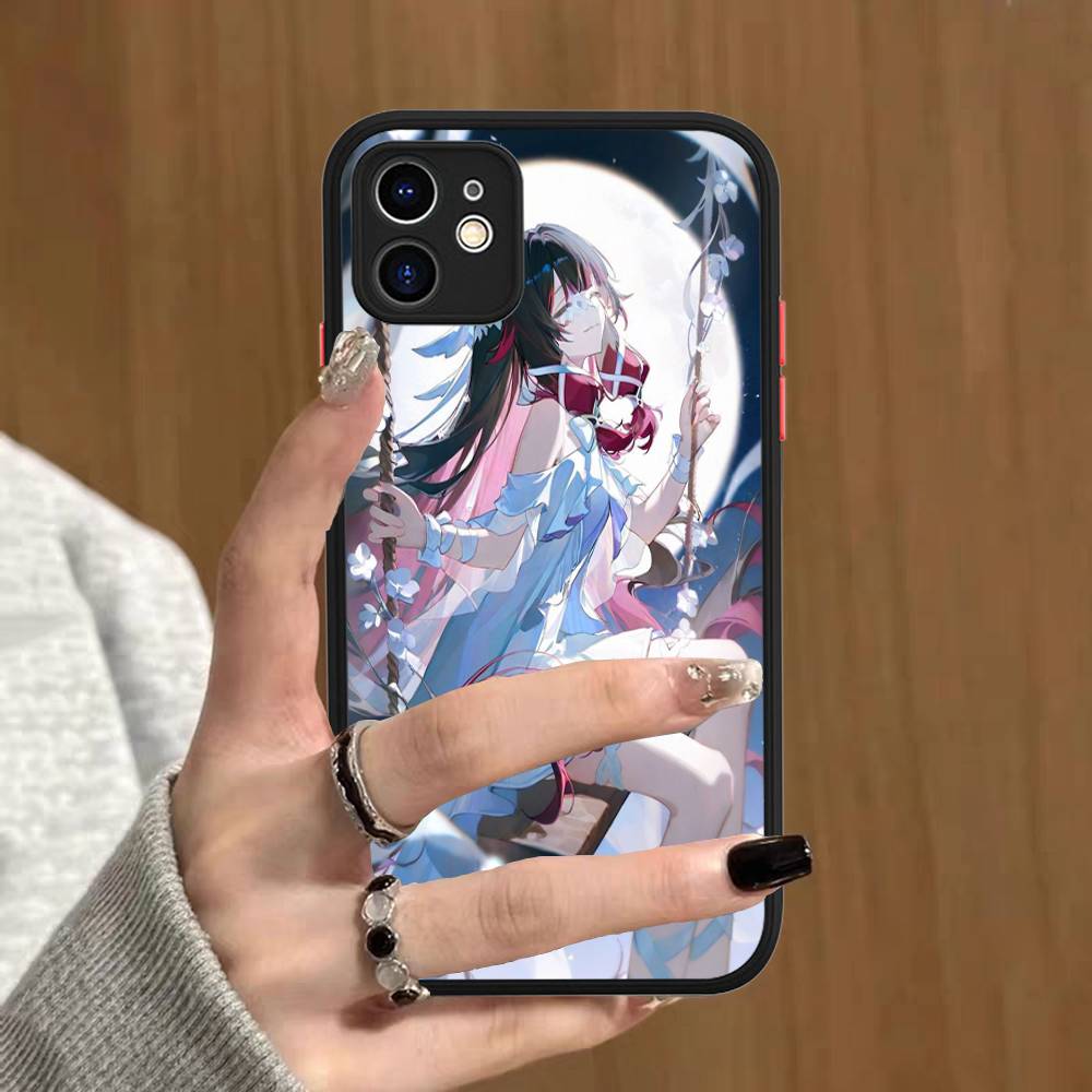 Genshin Impact Columbina Phone Cases For IPhone 16 15 14 Plus 13 12 11 Pro Max Matte Oft Bumper Phone Cover