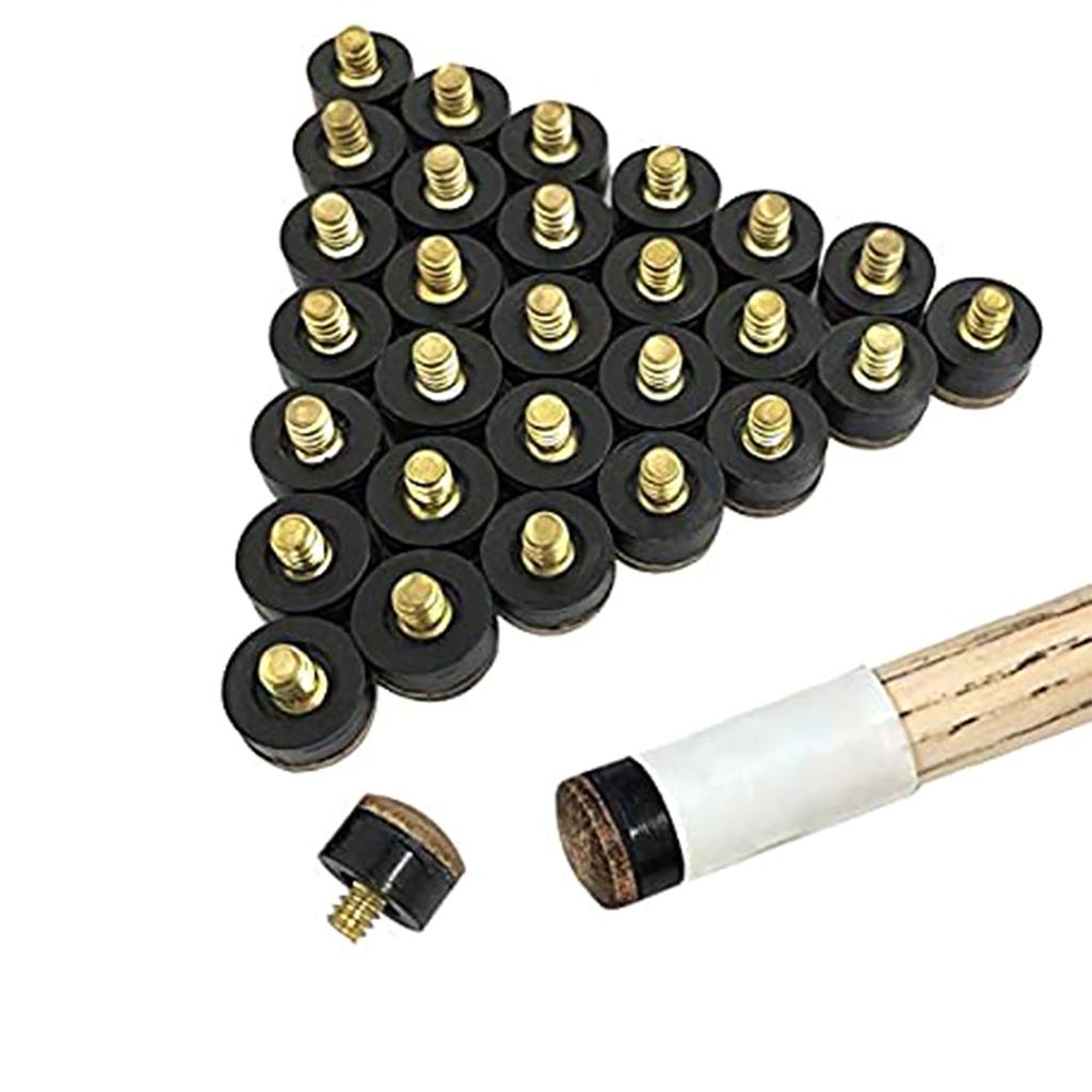 10 шт. Жесткие кожаные накручивающиеся наконечники для кия для пула, Запасные наконечники для бильярдного кия, Наконечники для кия для пула, Аксессуары для киев для пула