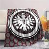 1PC Frankfurt Football Print Flannel Blanket, High quality All Seasons, Home Decor, Warmth and Comfort, Perfect for Christmas Gifts
