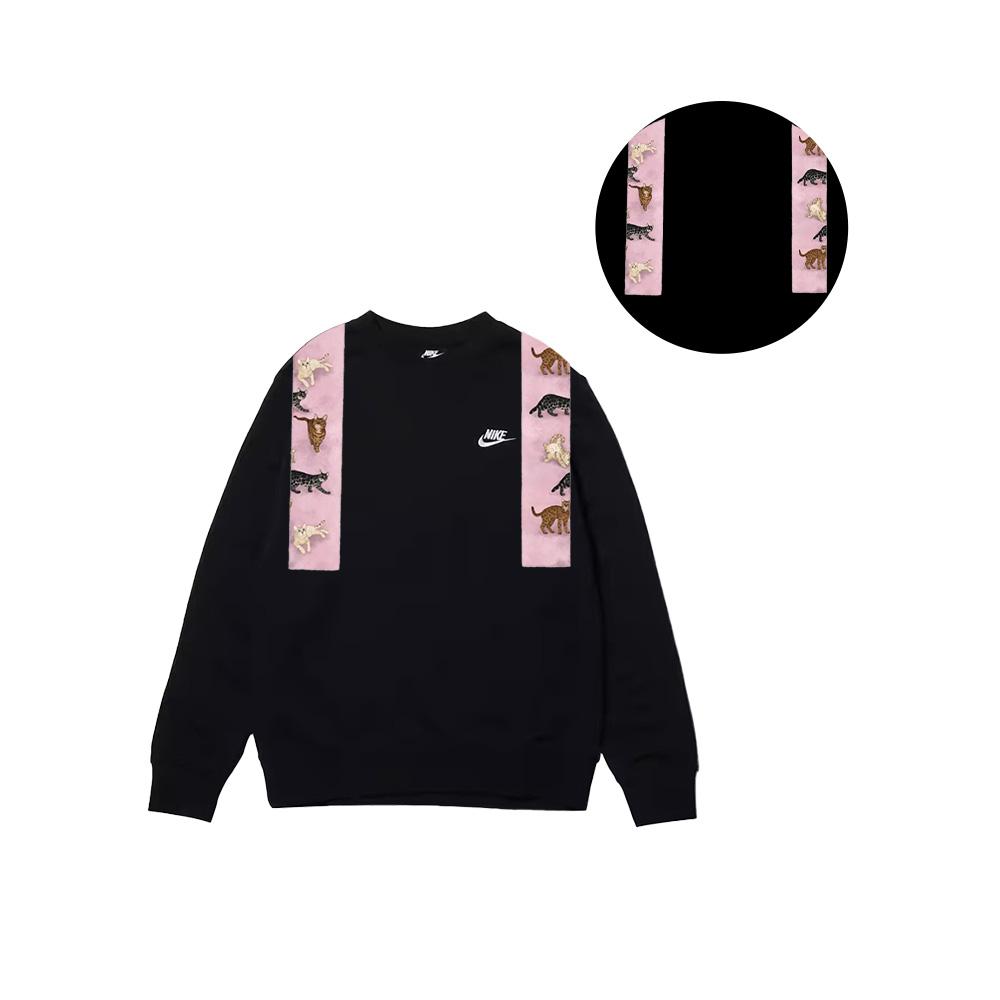 Nike Sports Breathable New Chinese Style Trendy Versatile Color Block Letter Logo Round Neck Sweatshirt Unisex Sweatshirt BV2667-010(TEAM702-C17)