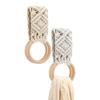 Boho Style Hand Towel Hanger Wooden Ring Towel Ring Holder New Macrame Towel Holder  Bathroom