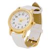 Fieldwork Women's Analog Watch with Leather Strap, White, Salon Style, PP005-1