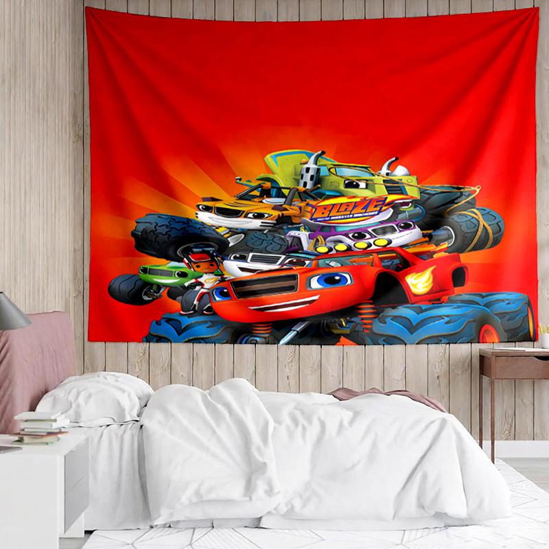 Truck Print Tapestry, Backdrop, Easy Setup, Ideal for Bedroom, Office & Living Room, with Aesthetic Wall Hanging Decor.