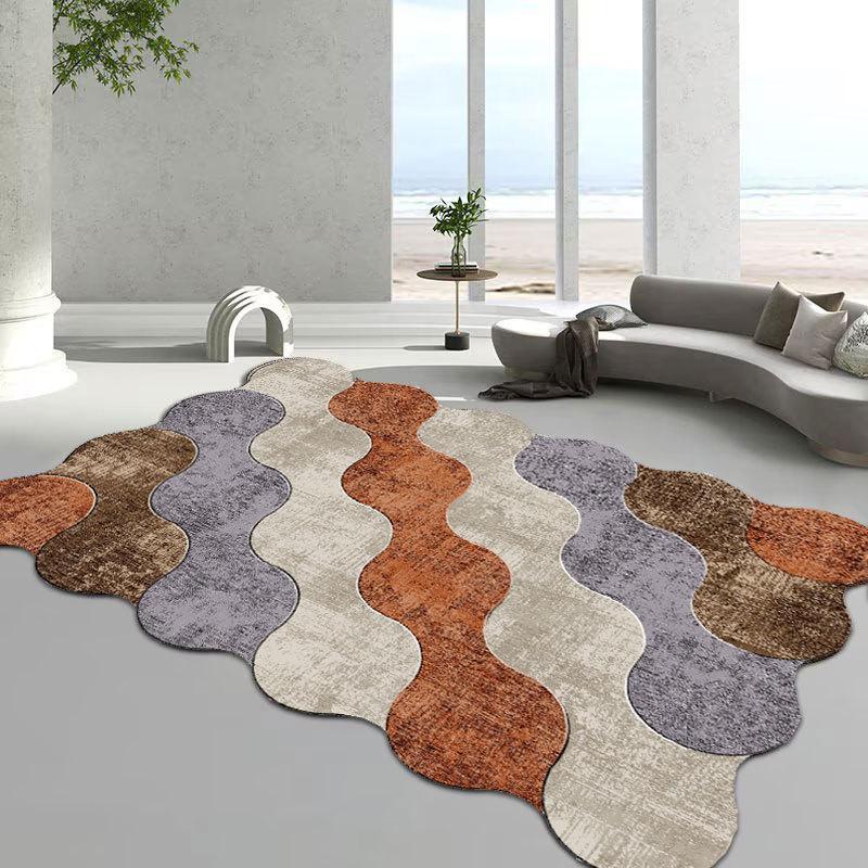 Modern Simple Special Shaped Large Area Living Room Carpet Irregular Plush Soft Bedroom Carpets Light Luxury Home Rug