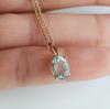 Натуральный ААА+ аквамарин 925 Серебряный кулон Ювелирные изделия ручной работы