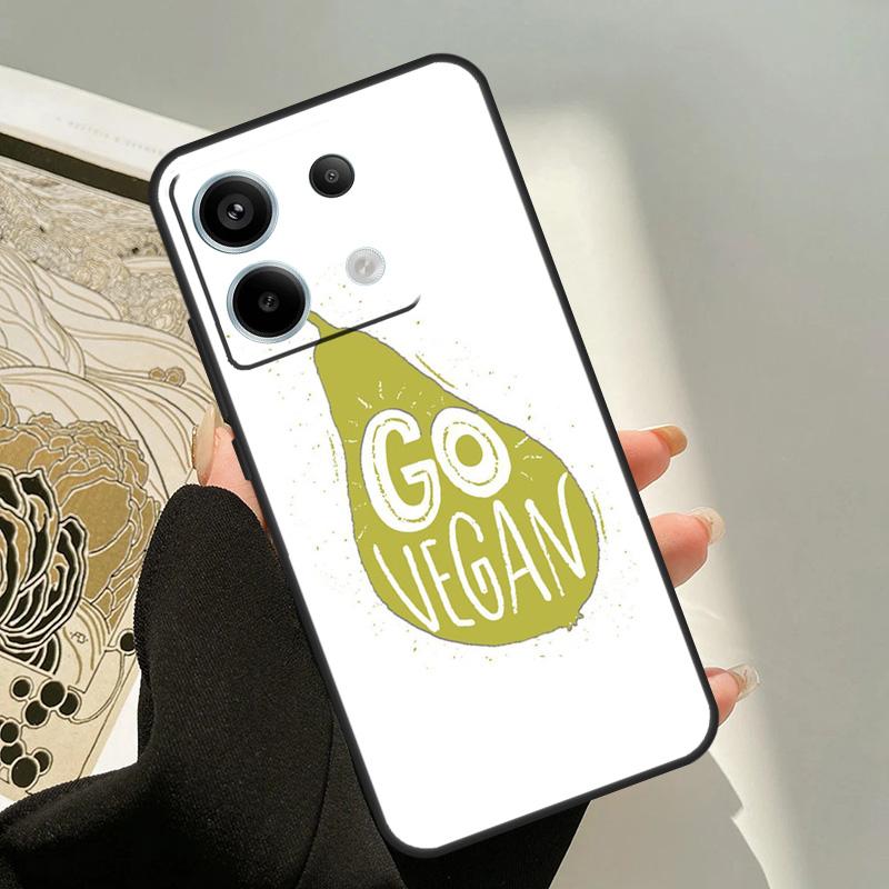 LOVE VEGGIE Vegetarian VEGAN Case For Xiaomi Redmi Note 13 Pro 14 12 11 9 10 9S 10S 11S 12S Redmi 13C 10C 12C 14C Cover