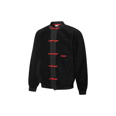 Puma CNY Теплая куртка из искусственной овчины с пуговицами-лягушками Куртки унисекс Черный 536058-01