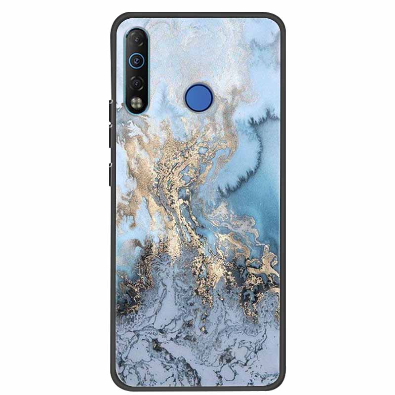 Для Tecno Camon 12 Air CC6 Чехол Силиконовый Мягкий ТПУ Задняя Крышка Для Tecno Camon 12 Air Чехол Мраморный Чехол Для TECNO Spark 4 Чехлы