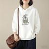 Women's Floral Print Sweatshirt - Versatile Autumn/Winter Korean Fashion