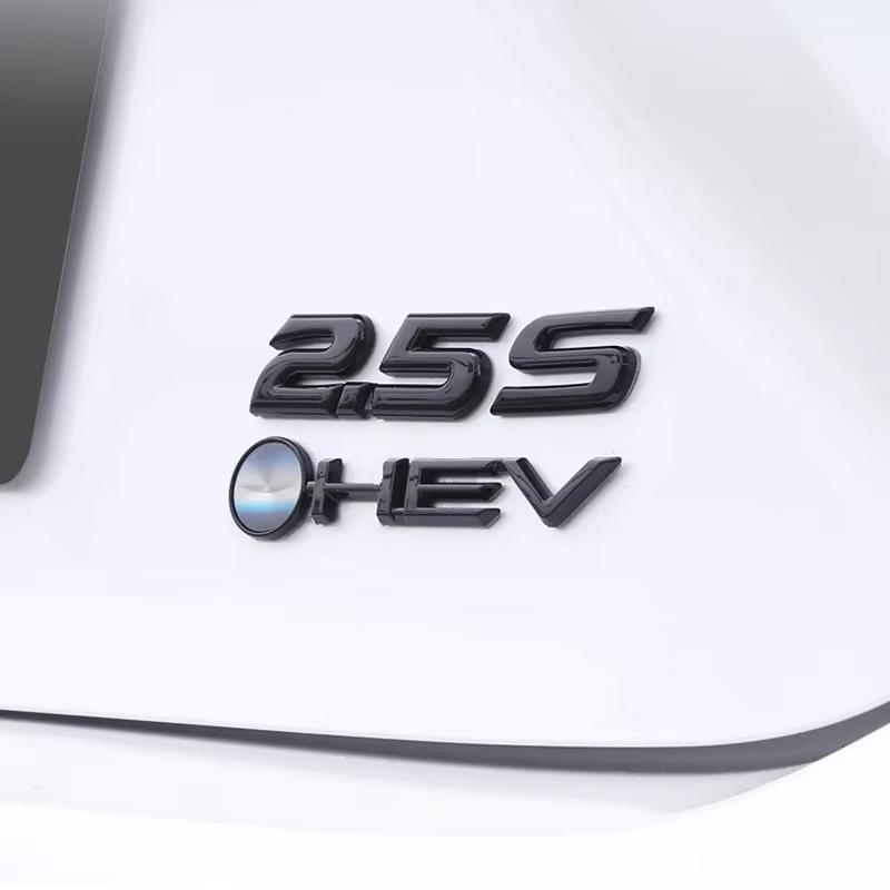 Car 3D ABS HEV Logo Trunk Emblem Badge Decals Sticker For Toyota Camry 9th 2024 Highlander Granvia Sienna Avalon Accessories