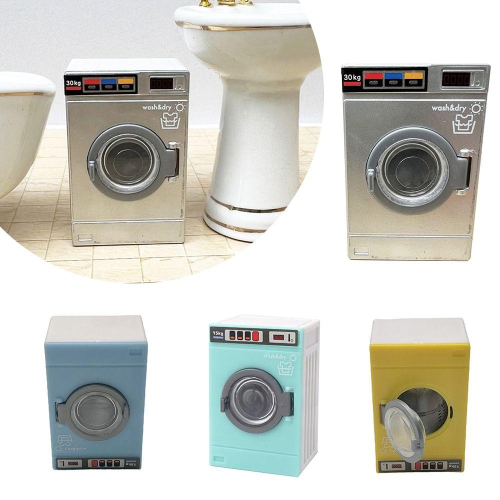 Doll House Accessories 1:12 Dollhouse Washing Machine Kitchen Furniture Miniature Washing Machine