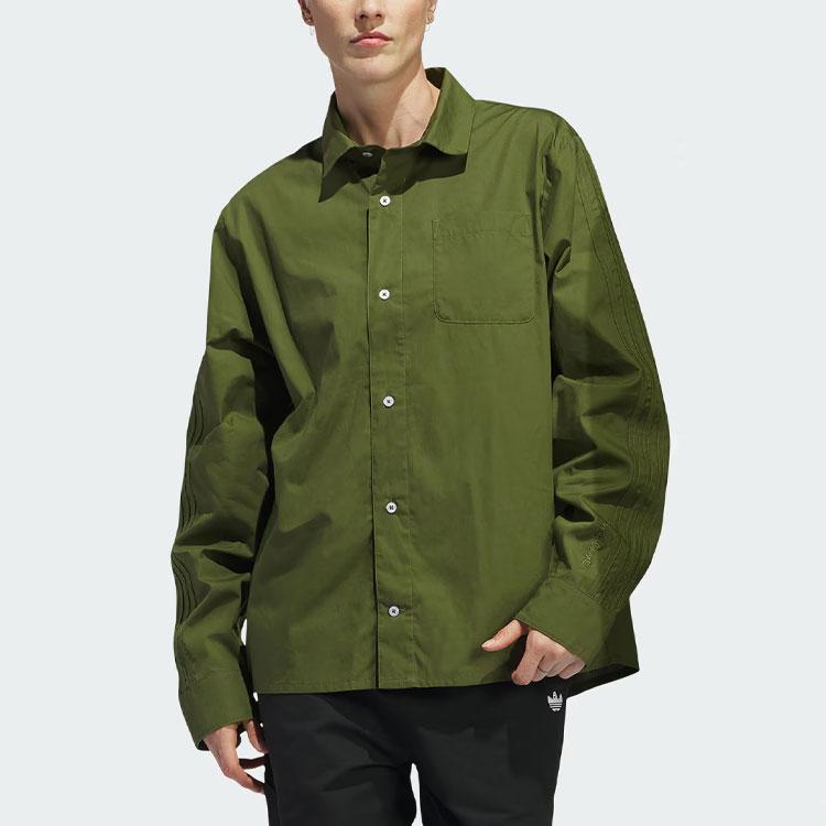 Adidas Originals Shmoofoil Спортивная рубашка с длинными рукавами на пуговицах Топы унисекс Wild-Pine IU0081