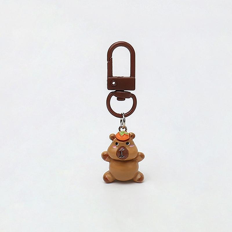 Забавный мультяшный брелок Capybara Kawaii Animal Keyring Прекрасный рюкзак Подвеска Ключ Подвесное украшение для пары Подарки