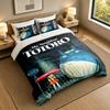3Pcs Bedding SetMy Neighbor Totoro Soft Bed Sheet and Two Pillowcases Home Bedroom Decor
