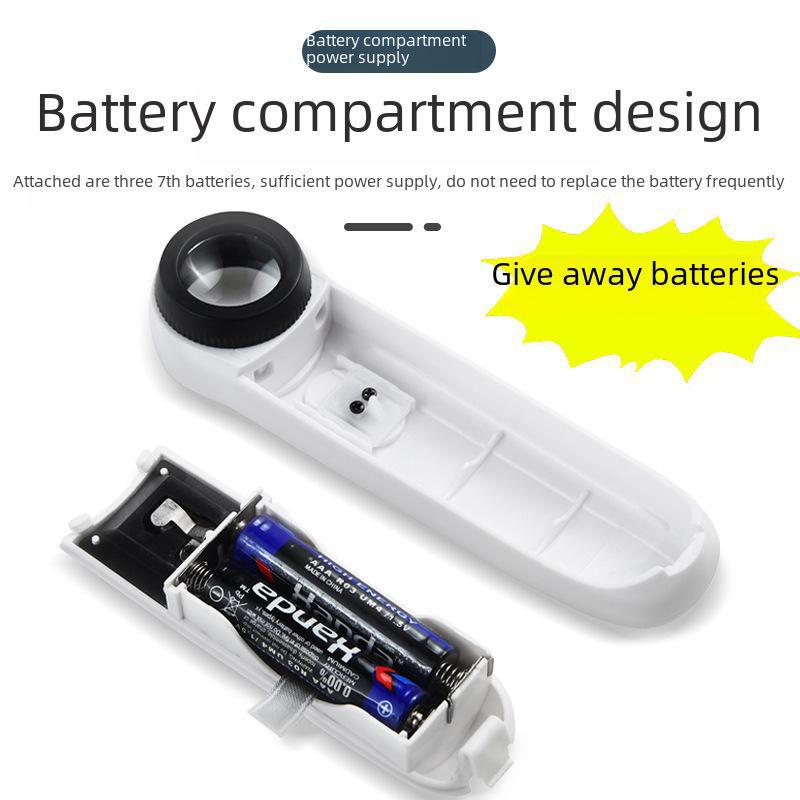 Увеличительное стекло 40x 6B-1B LED для идентификации старинных ювелирных изделий - Двойная линза