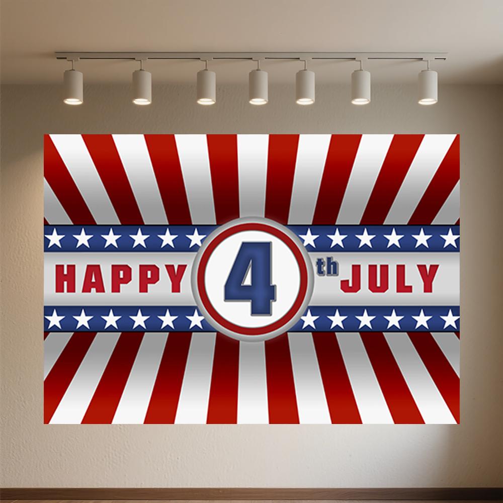 US July 4 Independence Day Background Celebration USA Flag 4th of July Independence Day Portrait Banner Decor Background Photo
