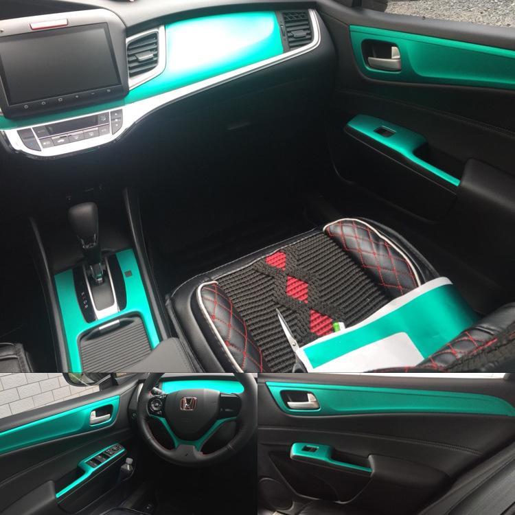 Jade Interior Carbon Fiber Console & Gear Stickers for Car Protection