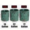 1 Pack 16/32/72 Gallon Garden Waste Bag Large Capacity Leaf Basket Bag With Handle Reusable/Collapsible Lawn Trash Bag