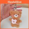 Adorable Bear Plush Keychain Cute Stuffed Animal Pendant For Bags And Gifts