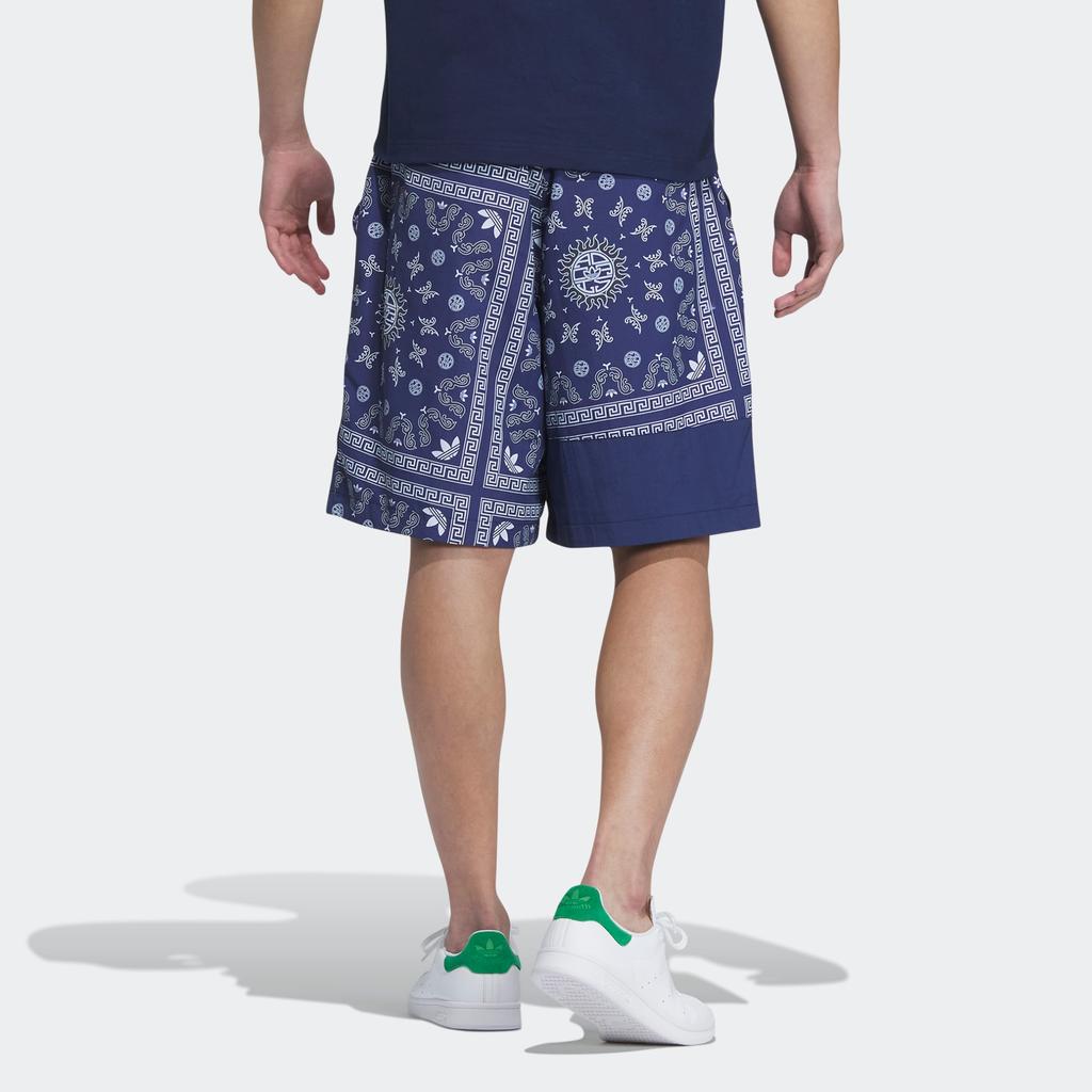 Adidas Originals Trefoil Toc Woven Shorts With Paisley Print Men Shorts Navy IP1783