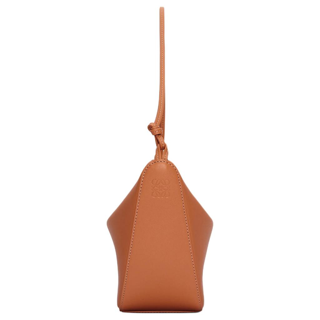 Loewe Hammock Hobo Embossed Letter Puzzle Zipper Closure Leather Hobo Bag Women Hobo Bag Brown A538G13X01-2530