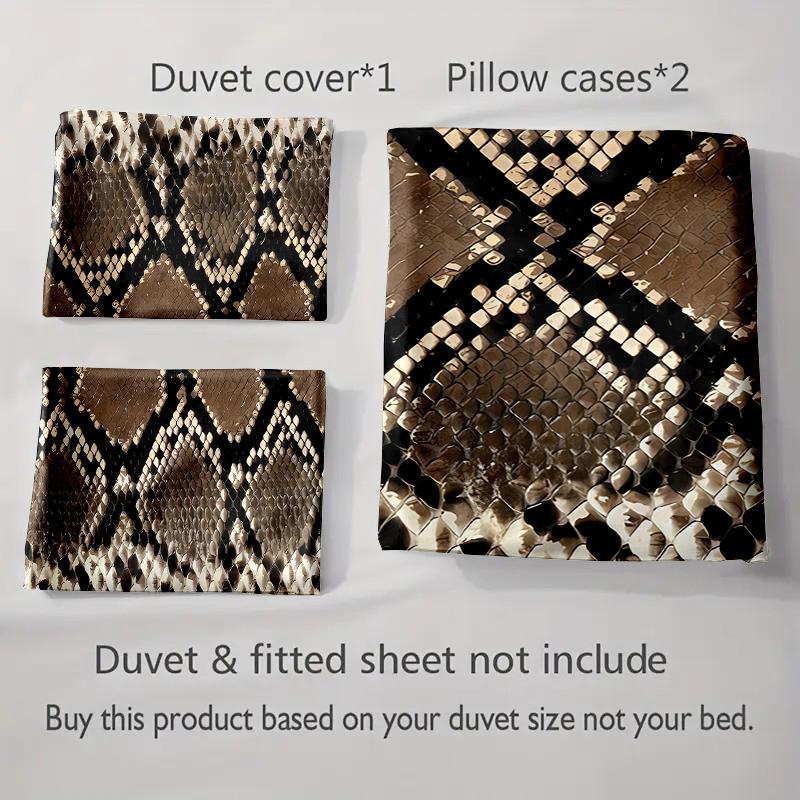 Snake-scale diamonds. Bedding Duvet cover sets Duvet covers Pillowcases gifts (1 * Duvet Cover 2 * Pillowcases, without duvet insert)