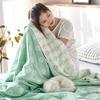 Nordic Throw Blanket For Beds Cotton Gauze Towel Quilt Adult Kawaii Blanket Summer Thickened Sofa Cover Soft Cartoon Bedspread