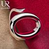 Кольцо из стерлингового серебра 925 пробы с круглым О-образным кольцом, регулируемым по размеру, модные свадебные украшения