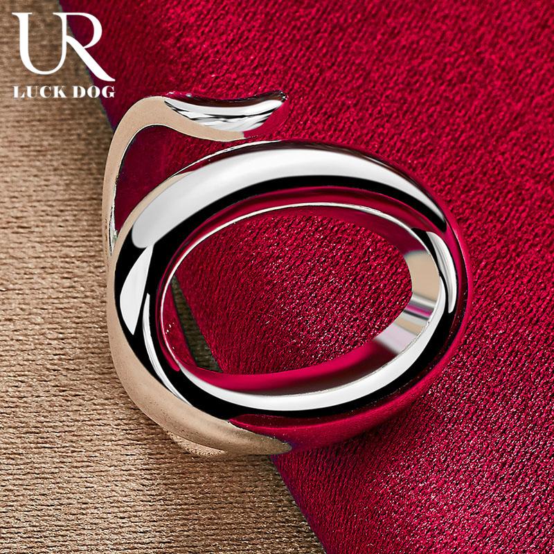 Кольцо из стерлингового серебра 925 пробы с круглым О-образным кольцом, регулируемым по размеру, модные свадебные украшения