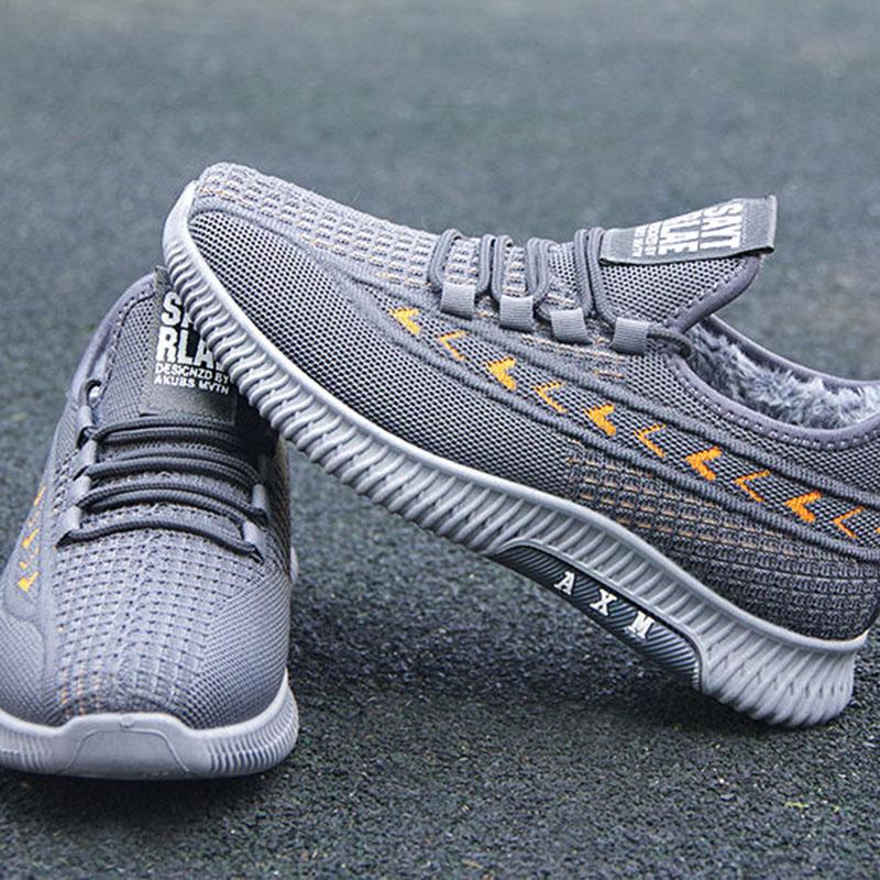 Хлопковая обувь, мужская утолщенная плюшевая теплая мужская нескользящая мягкая подошва, легкая осенне-зимняя спортивная повседневная обувь, зимняя обувь