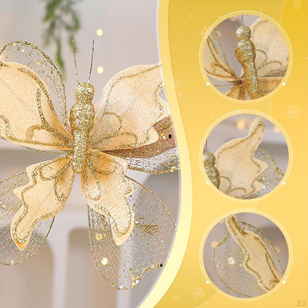 Искусственный фон с бабочками Рождественская елка Подвесное украшение Ремесло Декор Украшение для дома День рождения