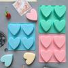 Heart Shaped Silicone Mold Cake Chocolate Decoration Kitchen Baking Tools Diy Handmade Soap Candle Utensils