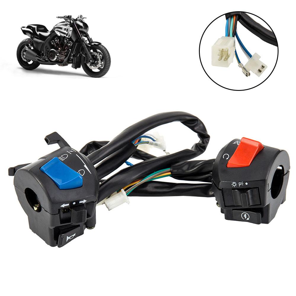 7/8inch Motorcycle Handlebar Switch Control 1 Pair Universal Waterproof Motorcycle Horn Turn Signal Headlight Control Switch