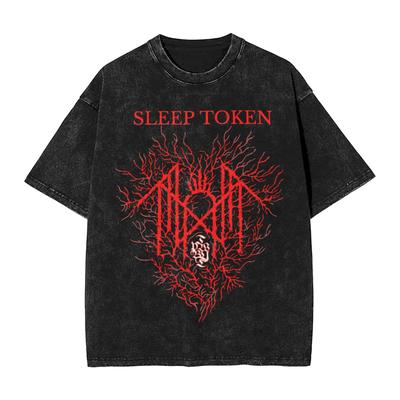 Футболка Sleep Heavy Band Tokens для мужчин, стираная винтажная футболка с коротким рукавом, 100% хлопок, одежда для подарка на день рождения