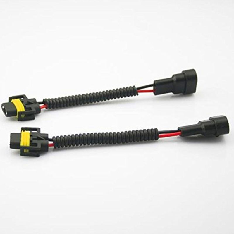 Car Headlight Fog Light Conversion Adapter 9006 to H11 H8 Sockets Wire Harness