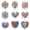 Flower 2D/Flat DIY Diamond Painting Set Rhinestone Diamond Art Window Pendants Diamond Art Pendant Wall Decor for Home & Windows