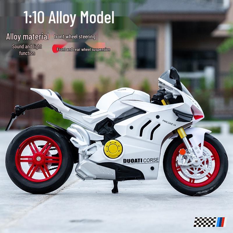 1:10 Sheka Di Racing Motorcycle Model with Sound, Light, and Shock Absorption Features