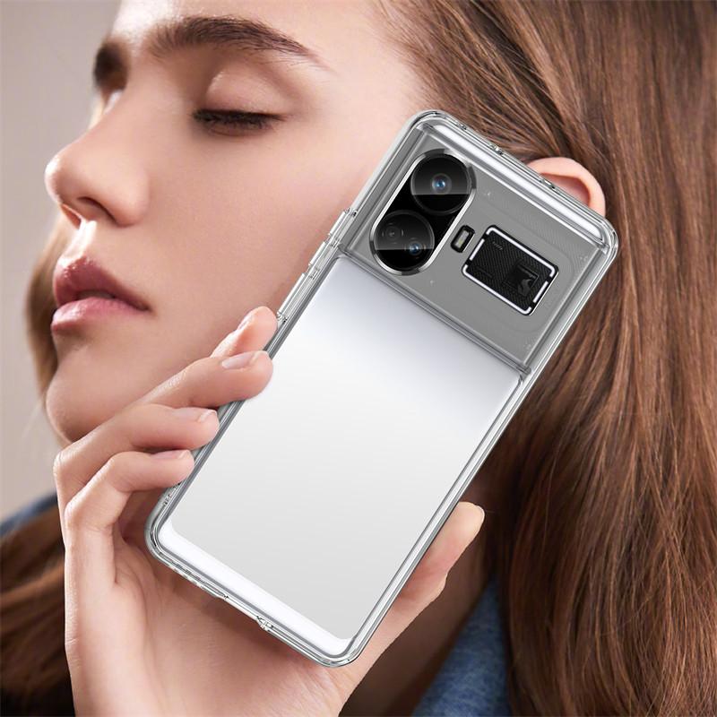 HATOLY для Realme GT5 чехол Realme GT GT5 чехол роскошный прозрачный чехол для ПК противоударный силиконовый защитный чехол для телефона Realme GT5