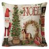 Christmas Snowman Pillowcase Living Room Decoration Linen Pillowcase New Year Santa Claus Christmas Sofa Cushion Cover